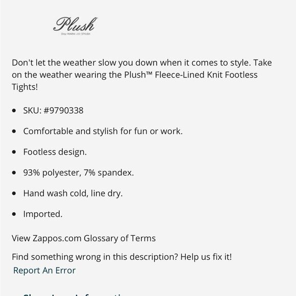 REVOLVE Plush Extra Soft Fleece Lined Footless Gray Tights Sizes S/M - Picture 12 of 12